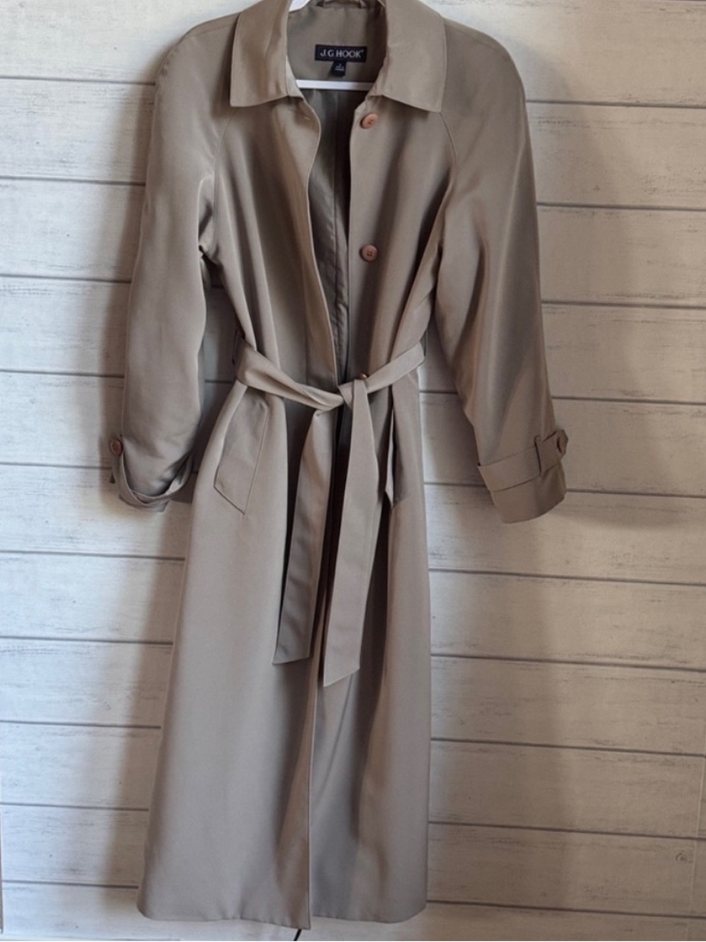 J.G.Hook Vintage Lightweight Long Trench Coat